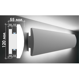 Гипсовый карниз для скрытого освещения Тс-13