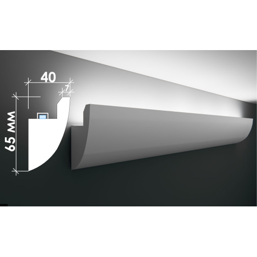 Гіпсовий карниз для прихованого освітлення Тс-17