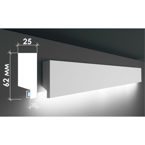 Гіпсовий карниз для прихованого освітлення Тс-18