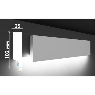Гіпсовий карниз для прихованого освітлення Тс-19
