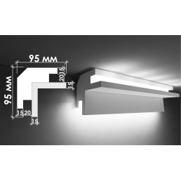 Гіпсовий карниз для прихованого освітлення Тс-2