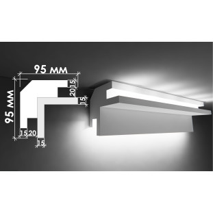 Гіпсовий карниз для прихованого освітлення Тс-2