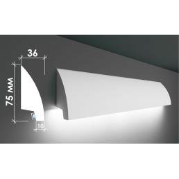 Гіпсовий карниз для прихованого освітлення Тс-21