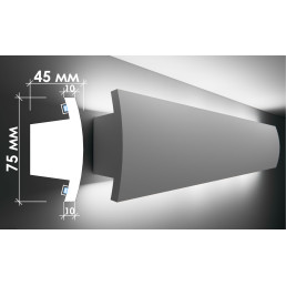 Гіпсовий карниз для прихованого освітлення Тс-22