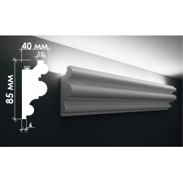 Гипсовый карниз для скрытого освещения Тс-23