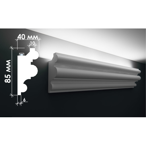 Гіпсовий карниз для прихованого освітлення Тс-23