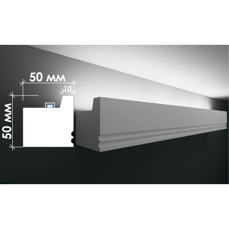 Гіпсовий карниз для прихованого освітлення Тс-24