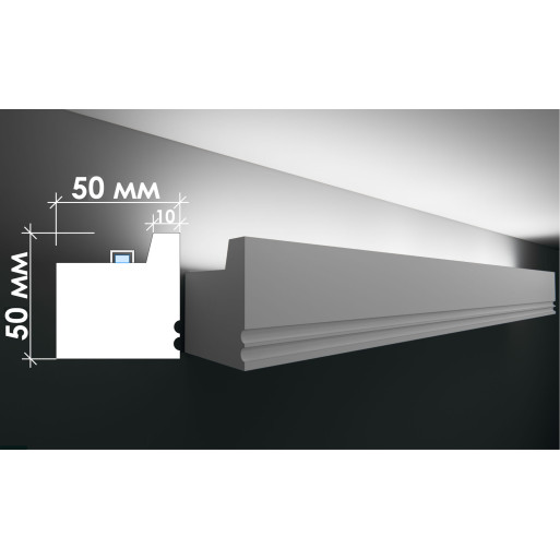 Гіпсовий карниз для прихованого освітлення Тс-24