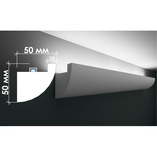 Гіпсовий карниз для прихованого освітлення Тс-25