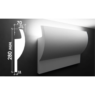 Гипсовый карниз для скрытого освещения Тс-28