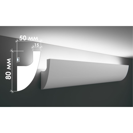 Гіпсовий карниз для прихованого освітлення Тс-29
