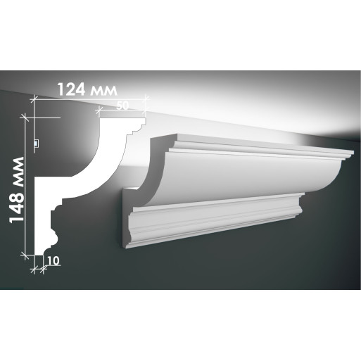 Гіпсовий карниз для прихованого освітлення Тс-35