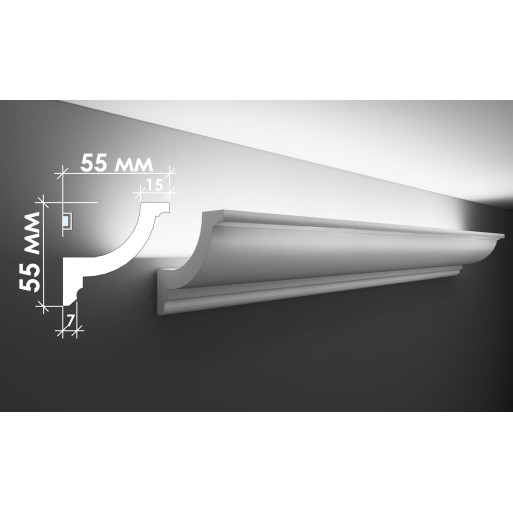 Гіпсовий карниз для прихованого освітлення Тс-37 (Т-344)