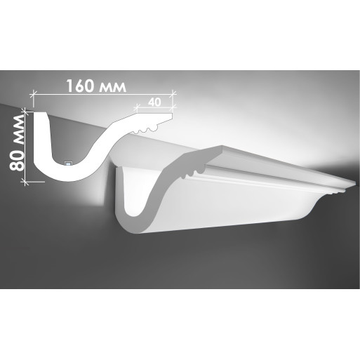 Гіпсовий карниз для прихованого освітлення Тс-38 (Т-336)