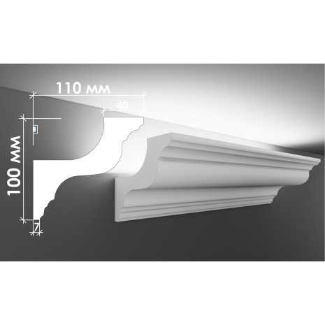 Гіпсовий карниз для прихованого освітлення Тс-40 (Т-339)
