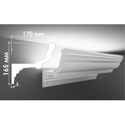 Гіпсовий карниз для прихованого освітлення Тс-43 (Т-163)