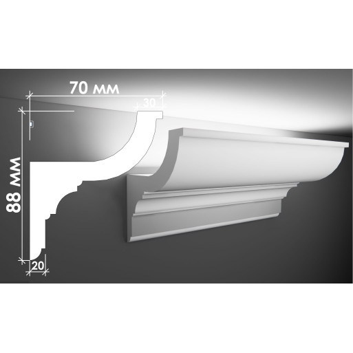 Гіпсовий карниз для прихованого освітлення Тс-45 (Т-126)