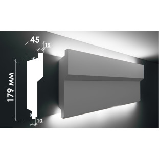 Гипсовый карниз для скрытого освещения Тс-48