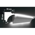 Гіпсовий карниз для прихованого освітлення Тс-50