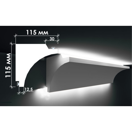 Гіпсовий карниз для прихованого освітлення Тс-51