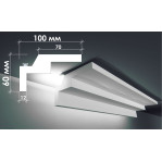 Гіпсовий карниз для прихованого освітлення Тс-8