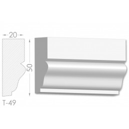 Тяга, молдинг з гіпсу т-49