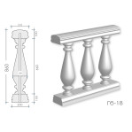 Балюстрада з гіпсу Гб-18 h860 мм