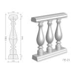 Балюстрада з гіпсу Гб-21 h1085 мм
