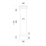 Гіпсова тумба балюстради Тб - 2 h1135 мм 