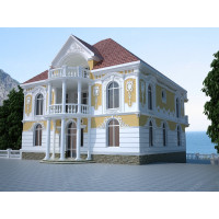 Використання пінопластових колон в оформленні фасадів приватних будинків