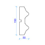Фасадний молдинг (наличник) ФМ 34 (h 150)