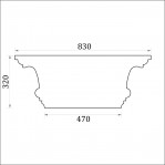 Капітель пілястри ФКП 11 кутова (h 320)