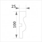 Фасадний молдинг (налічник) ФМ 1 (h 100)
