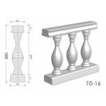 Балюстрада з гіпсу Гб-16 h880 мм