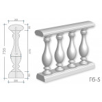 Балюстрада з гіпсу Гб-5 h735 мм