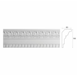 Карниз з гіпсу к-191 h160х80мм