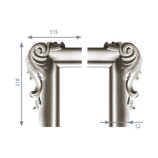 Декоративний кут у-46б h218х115мм