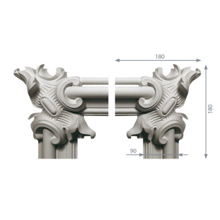 Декоративний кут у-84 h180х180мм