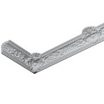 Карниз з гіпсу к-1001 з насиченим малюнком та орнаменом сітки  154х150 мм