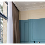 Карниз з гіпсу к-1001 з насиченим малюнком та орнаменом сітки  154х150 мм