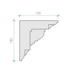 Стельовий карниз К-109 з бетону
