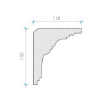 Стельовий карниз К-118 з бетону