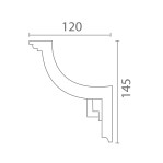 Стельовий карниз К-135 з бетону