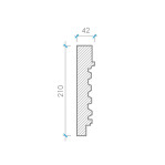 Карниз з гіпсу к-253а h210х42мм