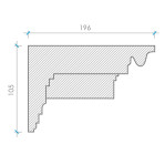 Стельовий карниз К-34а з бетону