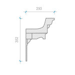 Стельовий карниз К-47 з бетону