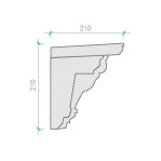 Стельовий карниз К-63а з бетону