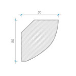 Карниз з гіпсу к-86 h85х60мм