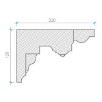 Стельовий карниз К-90 з бетону