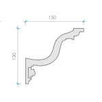 Стельовий карниз К-101 з бетону